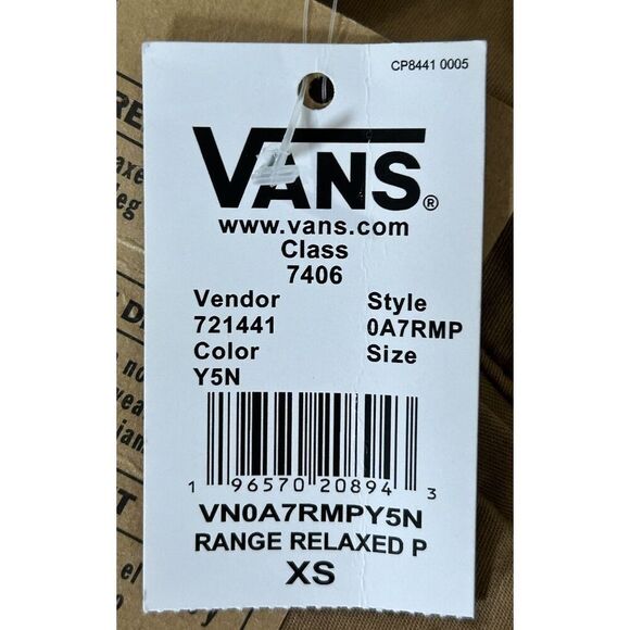 Vans Range Elastic Waist Relaxed Fit Drawstring Pants XS X-Small - Picture 5 of 11